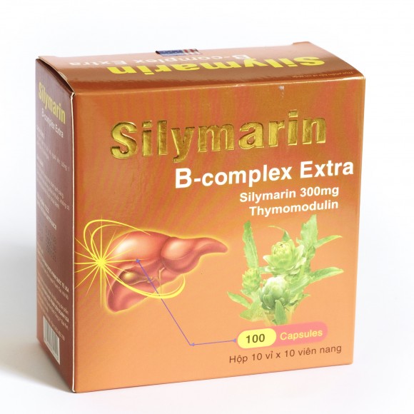 Препарат для защиты печени Silymarin B-complex Extra, 100 капсул из Вьетнама