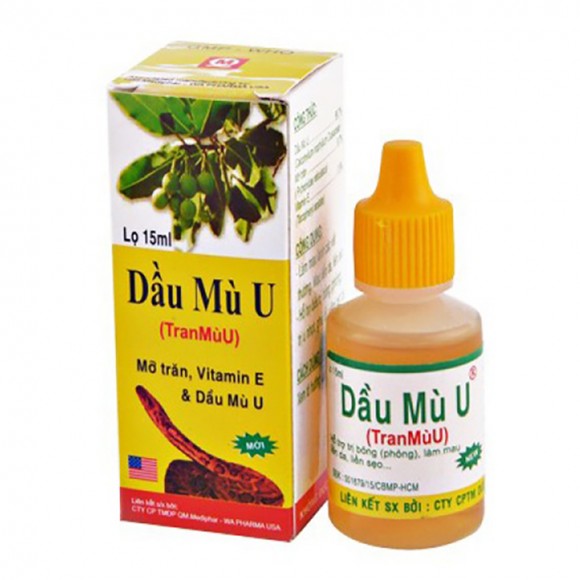 Dau Mu U - Масло от ожогов с жиром питона и витамином Е (Tran Mu U), 15 мл из Вьетнама