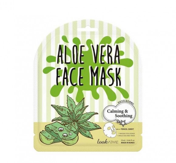 LOOKATME Aloe Vera Успокаивающая и раздражающая маска с алоэ 25мл из Вьетнама