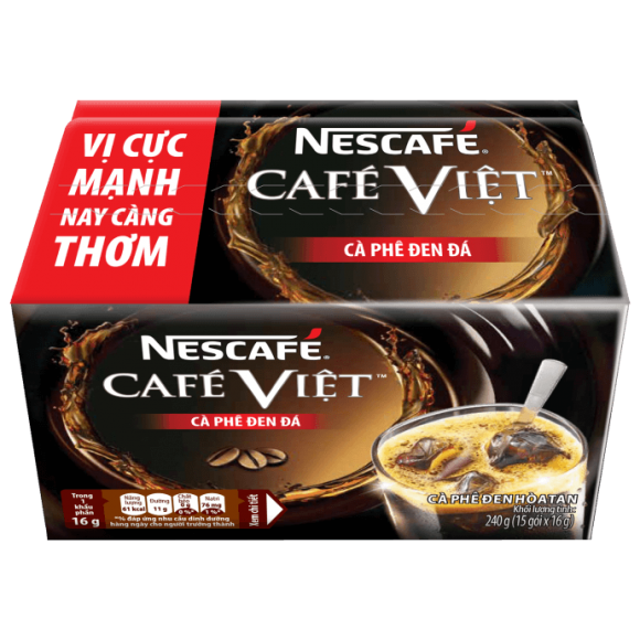 Черный растворимый кофе 3 в 1 Nescafe 15 пак из Вьетнама