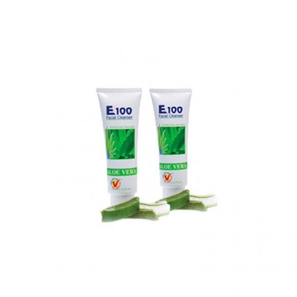 Очищение кожи с экстрактом алоэ-вера E100 Facial Cleanser With Aloe Vera Extract (with grain), 100 гр из Вьетнама